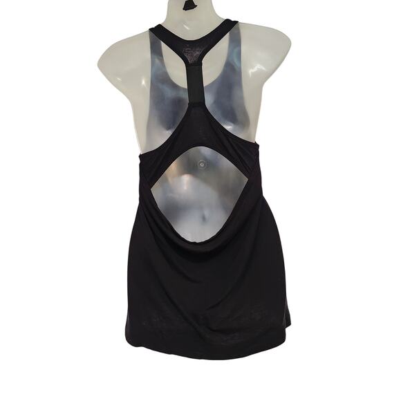 Abercrombie & Fitch T-Strap Open Back Athletic Tank Top Active Yoga Black Medium - Picture 5 of 9